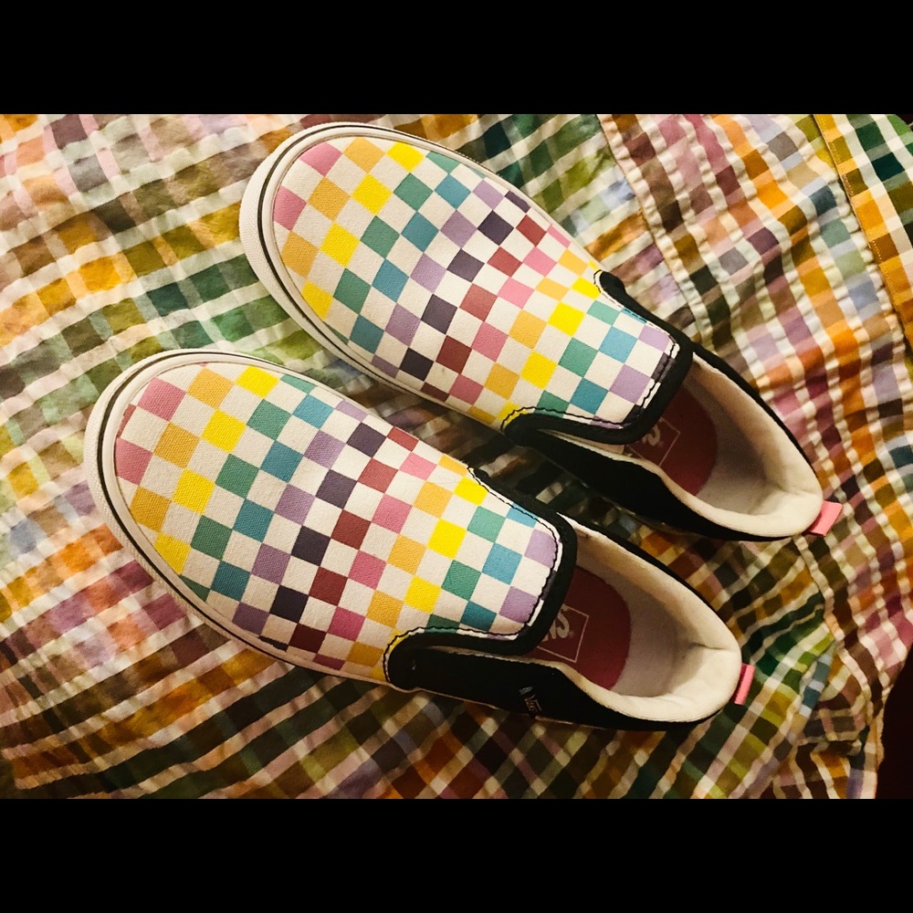 Checkered Vans Asha sneakers- 4